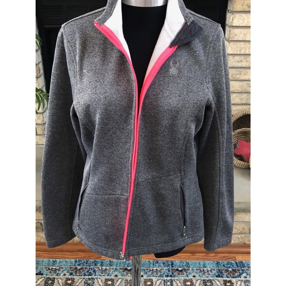 Womens Spyder Full Zip Up Jacket (size L)